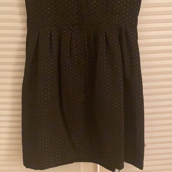 Size 4 RW&Co black and gold Polka dot HOLIDAY dress - Picture 6 of 6